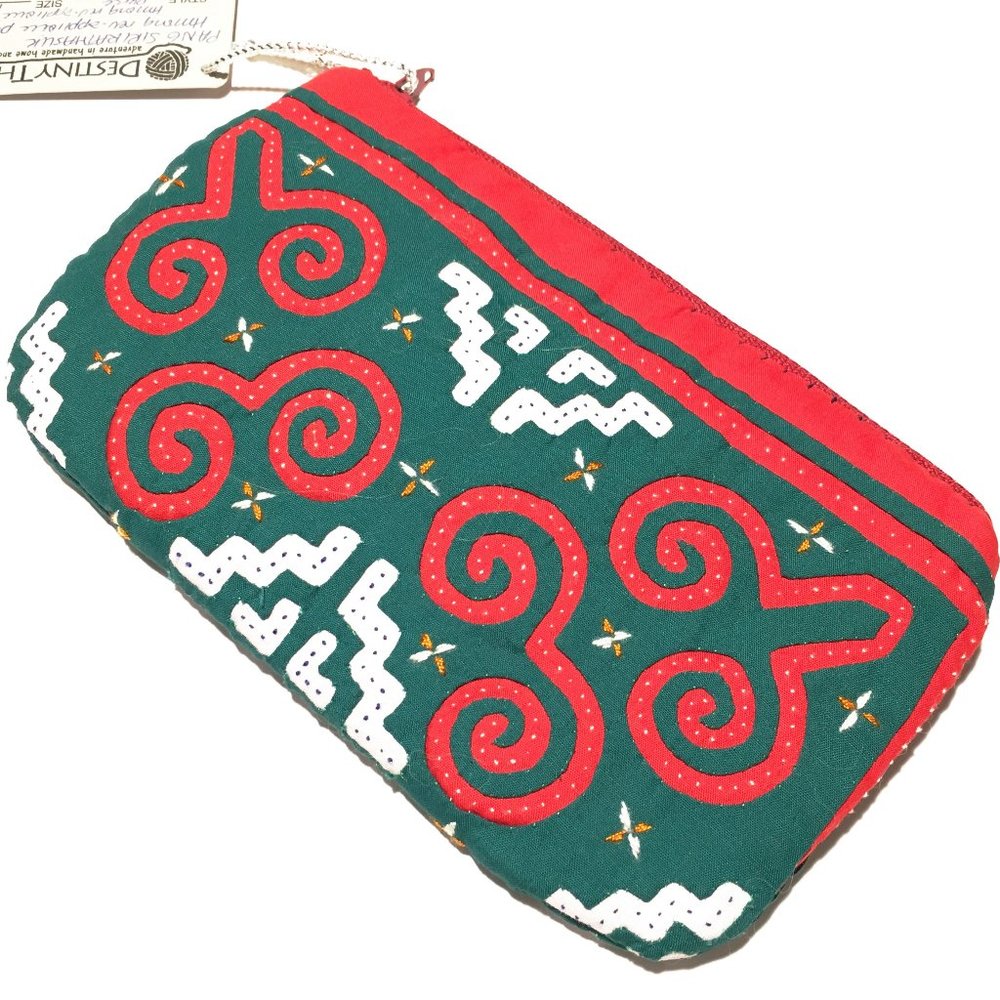 Handmade Quilted Cotton Zippered Pouch, NEW - Picture 4 of 9